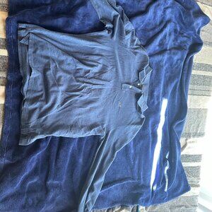 Vineyard Vines Blue Long Sleeve Collard (Large)